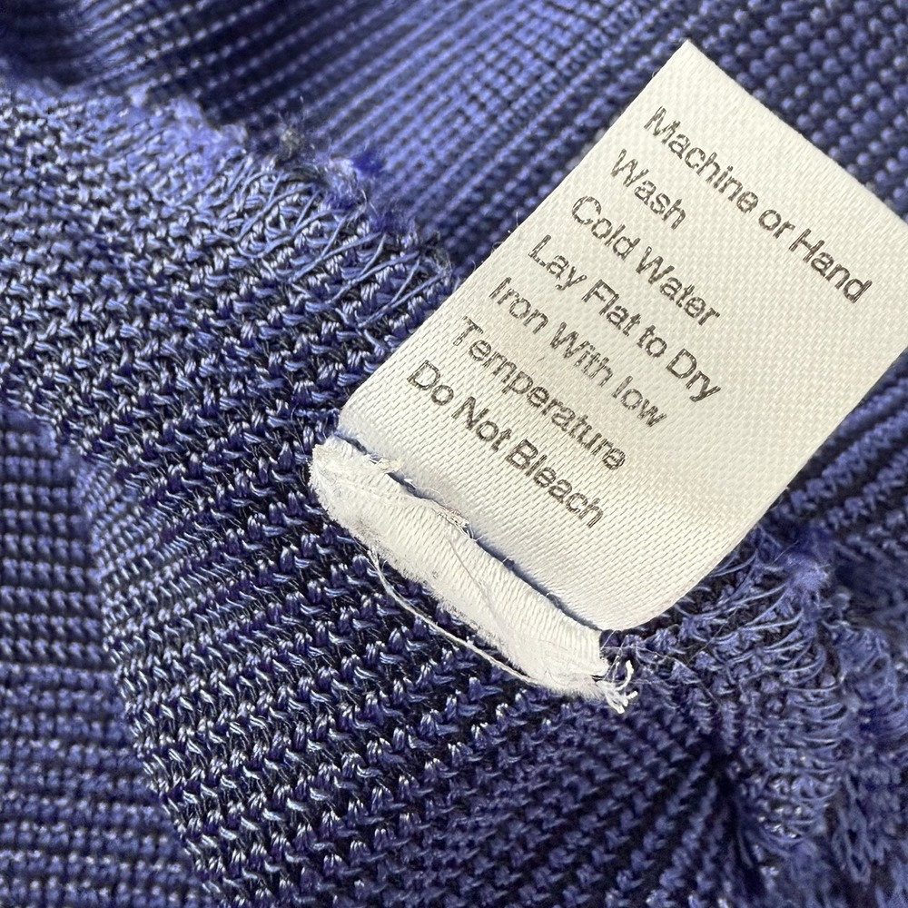 Ming Wang Cardigan Womens Medium Blue Purple Knit Church Professional Jacket - Picture 5 of 9